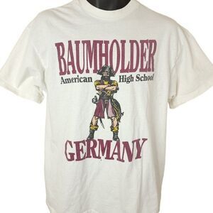 Baumholder American High School T Shirt Vintage 90s Germany Buccaneers Medium
